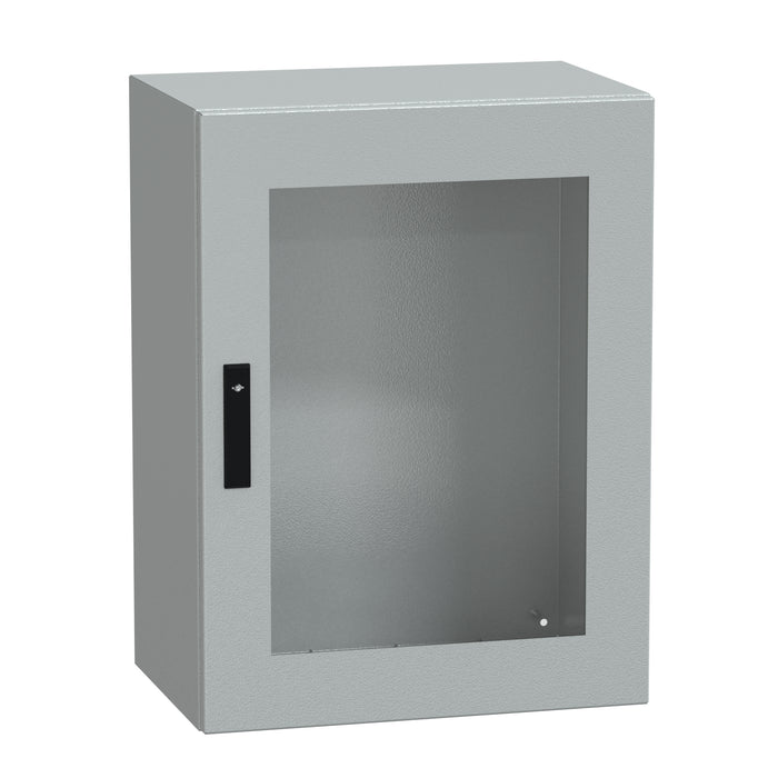 NSYCRNG86400T Spacial CRNG tspt door w/o mount.plate. H800xW600xD400 IP66 IK08 RAL7035.