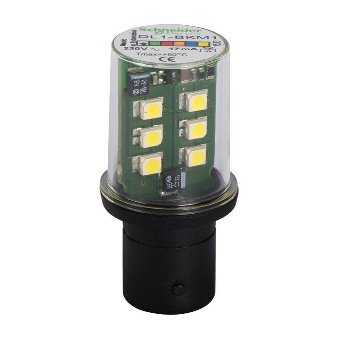 DL1BKM1 LED bulb, Harmony XVB, BA15d, white, flashing signaling type, 230V AC