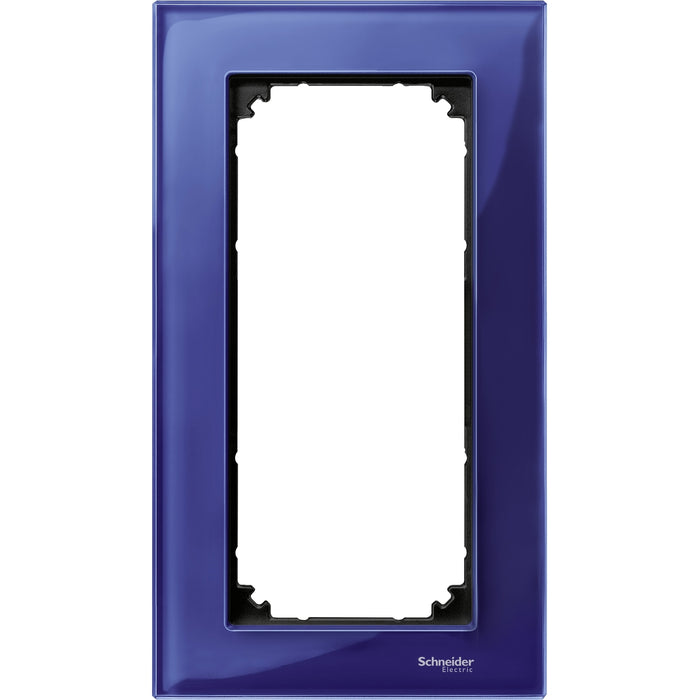 MTN4025-3278 Real glass frame, 2-gang without central bridge piece, Sapphire blue, M-Elegance