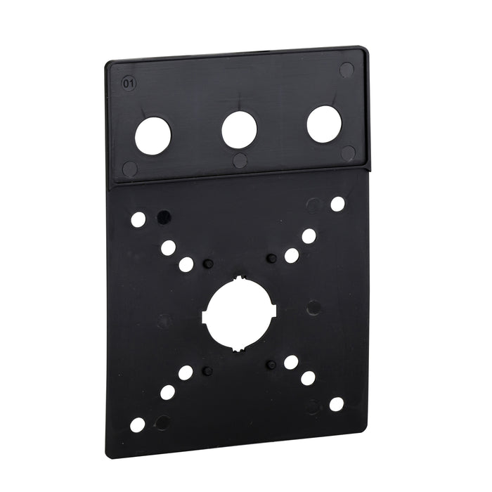 KZ103 legend holder with blank legend plate - for front plate 90 x 90 mm