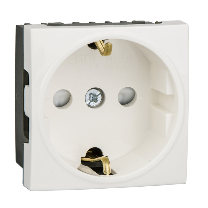 ETK21045E Ultra - socket outlet - single - side earth - white