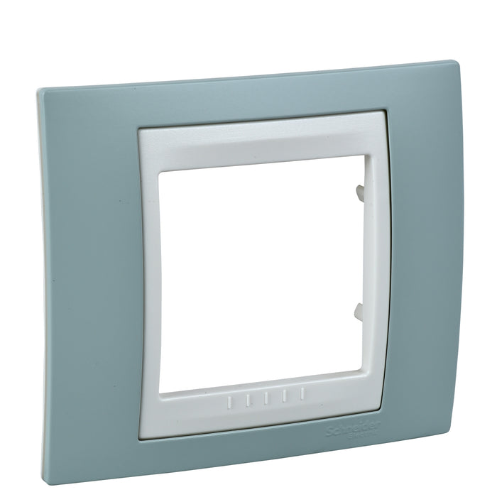 MGU6.002.570 Unica Plus - cover frame - 1 gang - water green/ivory