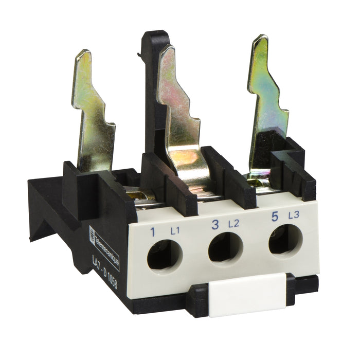 LA7D1058 Adapter terminal block, TeSys LRD, for direct mounting of LR2D1… LR3D1… on TeSys D contactors LC1D40-D65