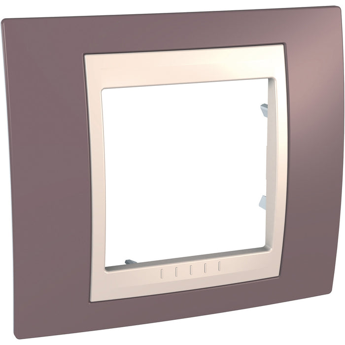 MGU6.002.576 Unica Plus - cover frame - 1 gang - mauve/ivory