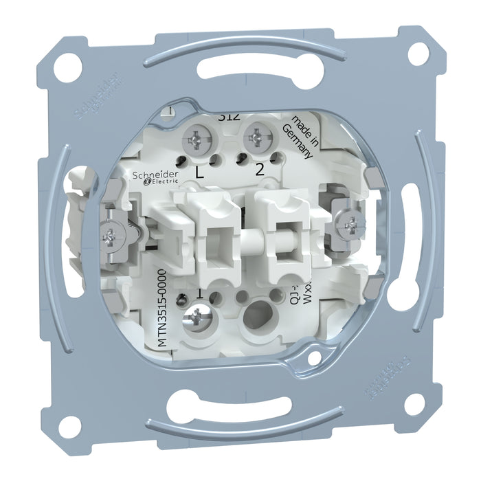 MTN3515-0000 2 Switch, Merten inserts, 1-pole 1-way, 16AX, screw-clamp terminals,