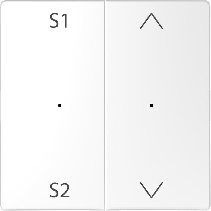 MTN5227-6035 Rocker, Merten System Design, for 2-gng pbutton module (Scene1/2, Up/Down), lotus white