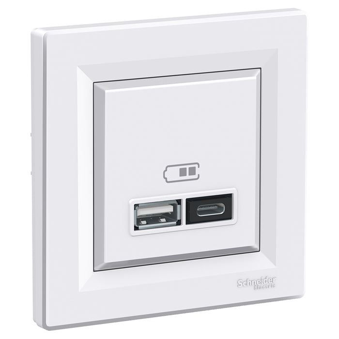 EPH2700321 Asfora - double USB charger 2.4 A - white