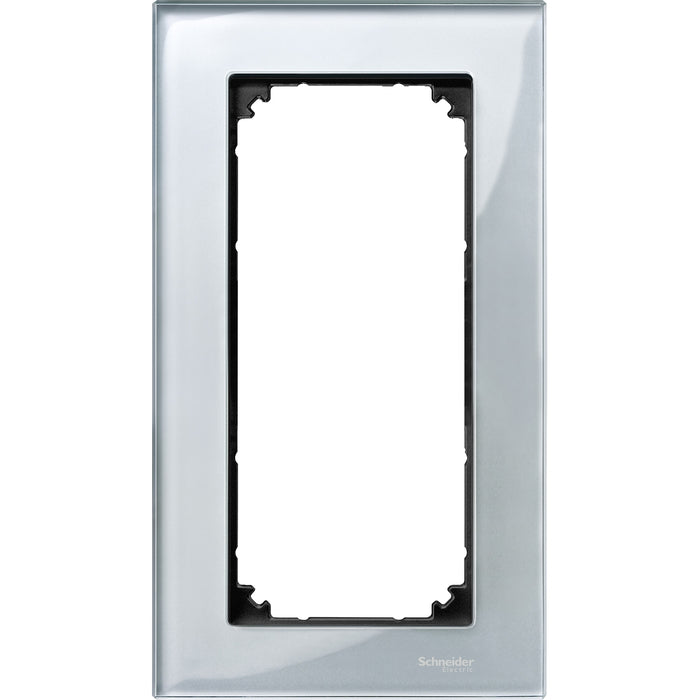 MTN4025-3260 Cover frame, Merten M-Elegance glass, 1 gang, diamond silver