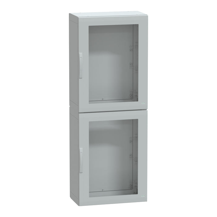 NSYPLA2074TG Floor standing polyester enclosure, Thalassa PLA, glazed door, completely sealed, 2000x750x420mm, IP65, IK08