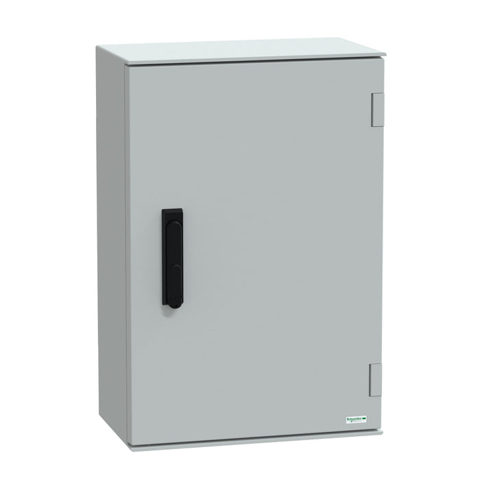 NSYPLM64VG wall-mounting enclosure polyester monobloc IP66 H647xW436xD250mm 3points lock