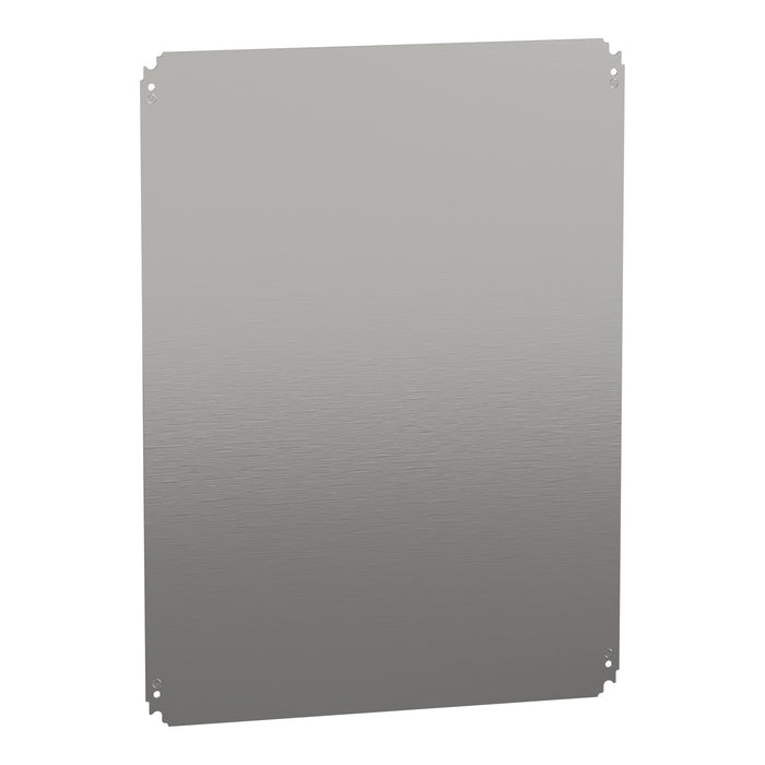 NSYMM86 Plain mounting plate H800xW600mm made of galvanised sheet steel