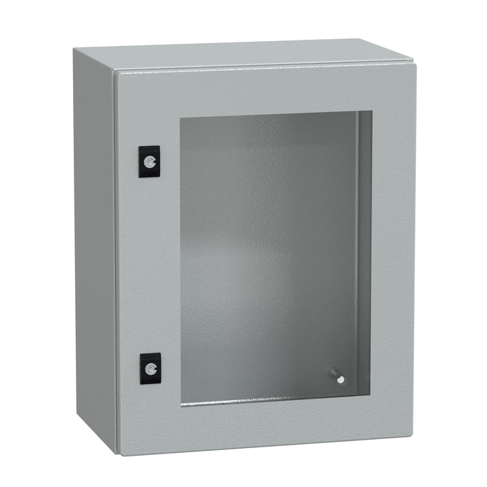 NSYCRN54250T Spacial CRN tspt door w/o mount.plate. H500xW400xD250 IP66 IK08 RAL7035..