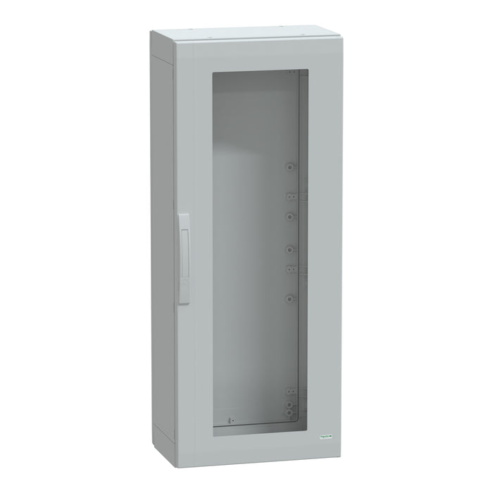 NSYPLA1253TG Floor standing polyester enclosure, Thalassa PLA, glazed door, completely sealed, 1250x500x320mm, IP65, IK08