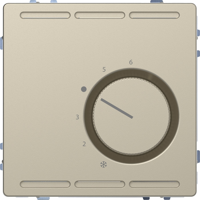 MTN5762-6033 Room temperature ctrler 230 V w. two way contact & cen.pl., sahara, Sys. Design