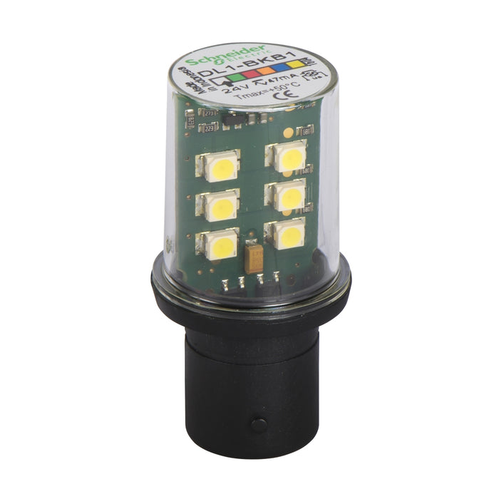DL1BKB1 LED bulb, Harmony XVB, BA15d, white, flashing signaling type, 24V AC