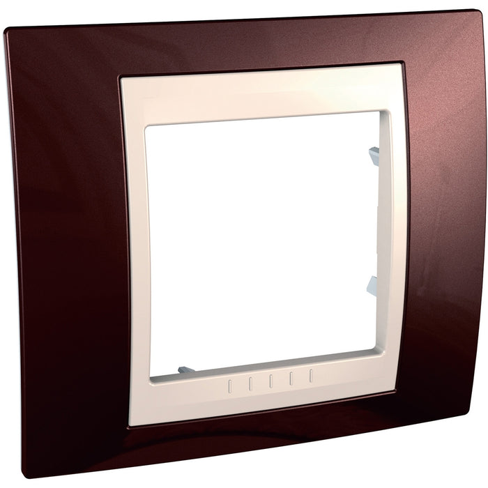 MGU6.002.551 Unica Plus - cover frame - 1 gang - terracotta/ivory