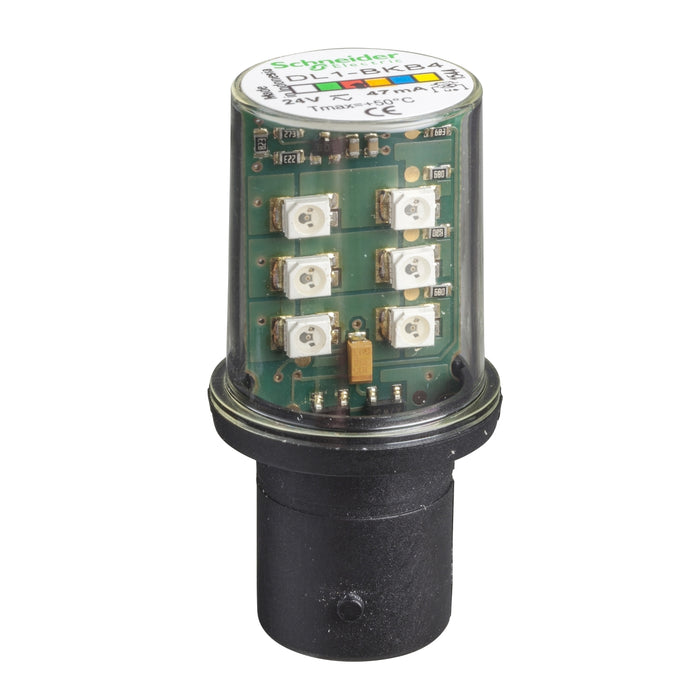DL1BKB4 LED bulb, Harmony XVB, BA15d, red, flashing signaling type, 24V AC