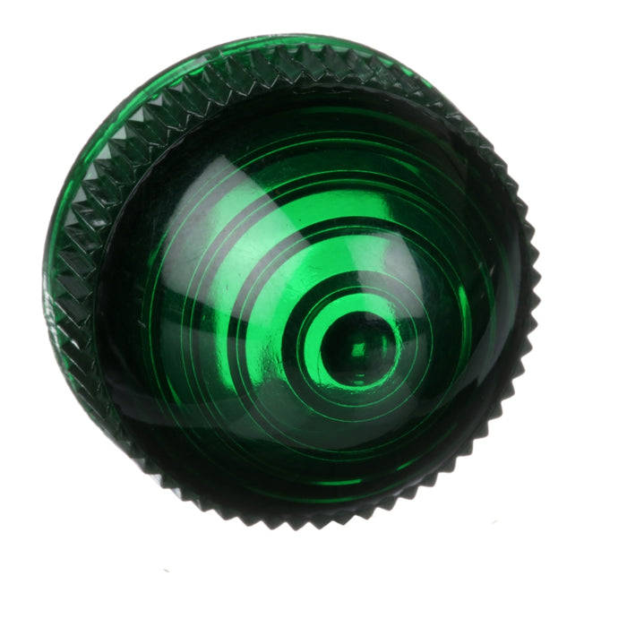 9001G9 Lens, Harmony 9001K, Harmony 9001SK, polycarbonate, domed, green, grooved lens, 30 mm, for pilot light