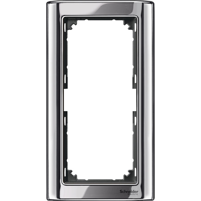 MTN476814 M-Star frame, 2-gang without central bridge piece, chrome/anthracite