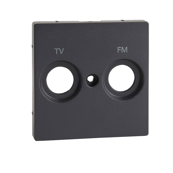 MTN299514 Central plate, Merten System M, marked FM+TV for antenna socket-outlet, anthracite