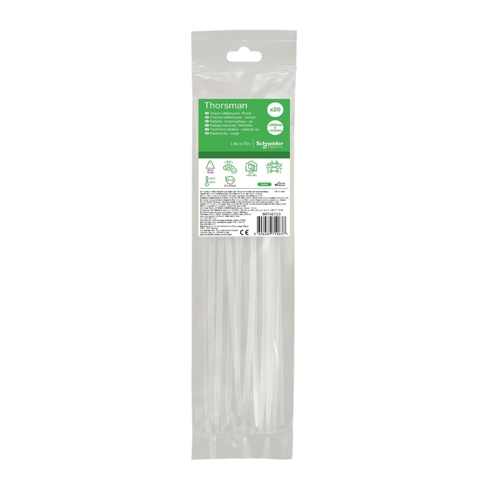 IMT46123 Thorsman, Cable tie 280x4.8mm Clear x20 lang