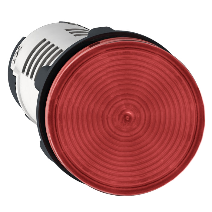 XB7EV04BP Monolithic pilot light, Harmony XB7, plastic, red, 22mm, integral LED, 24V AC DC