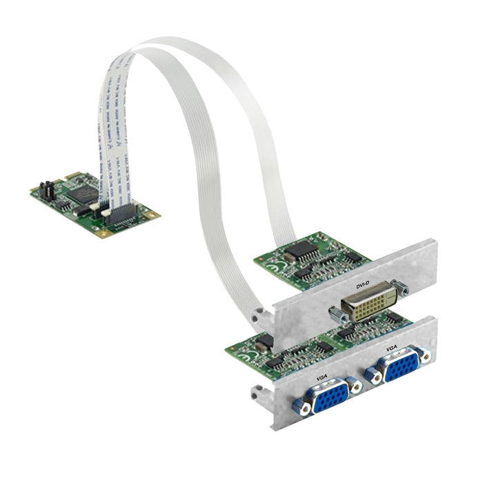 HMIYMINVGADVID1 Interface graphic card, Harmony iPC, Mini PCIe video Full HD with 2VGA + DVI D connectors