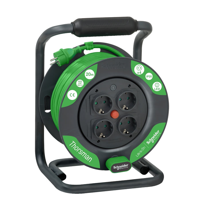 IMT33140 Thorsman - Cable reel 20m HO5VVF 3G1.5 IP20 Schuko