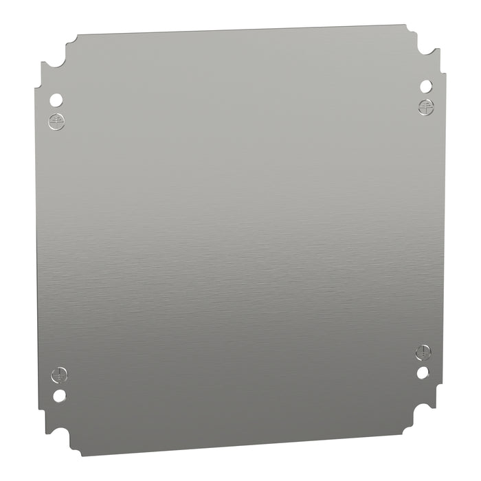 NSYMM33 Plain mounting plate H300xW300mm made of galvanised sheet steel