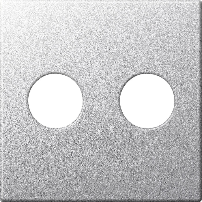 MTN298860 Central plate for antenna socket-outlets, 2 outputs, aluminium, System M