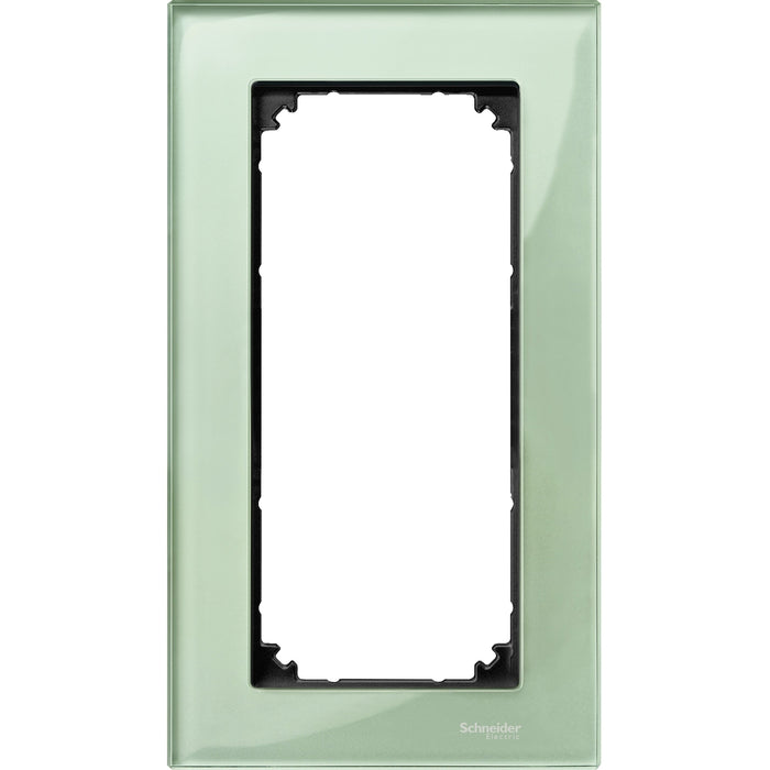 MTN404804 Cover frame, Merten M-Elegance glass, 1 gang, emerald green