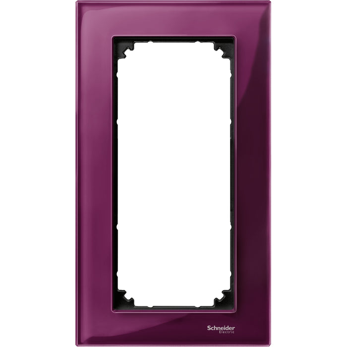 MTN4025-3206 Real glass frame, 2-gang without central bridge piece, Ruby red, M-Elegance