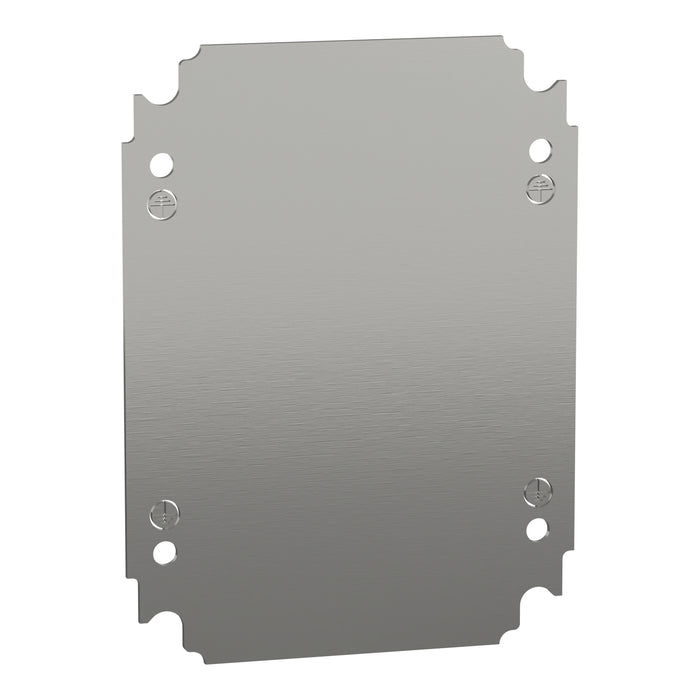 NSYMM2520 Plain mounting plate H250xW200mm made of galvanised sheet steel