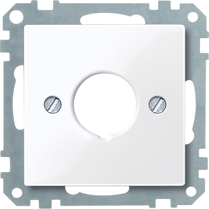 MTN393825 Central plate for command devices, active white, glossy, System M