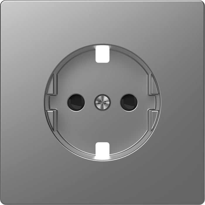 MTN2330-6036 Central plate f. SCHUKO sock.-out. insert, shut., stainless steel, System Design