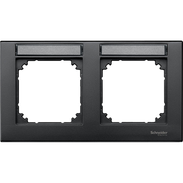 MTN472214 Cover frame, Merten M-Plan, 2 gangs, anthracite