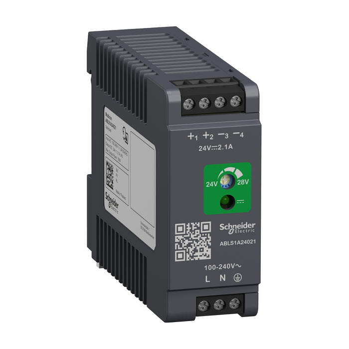 ABLS1A24021 Regulated Power Supply, 100-240V AC, 24V 2.1 A, single phase, Optimized