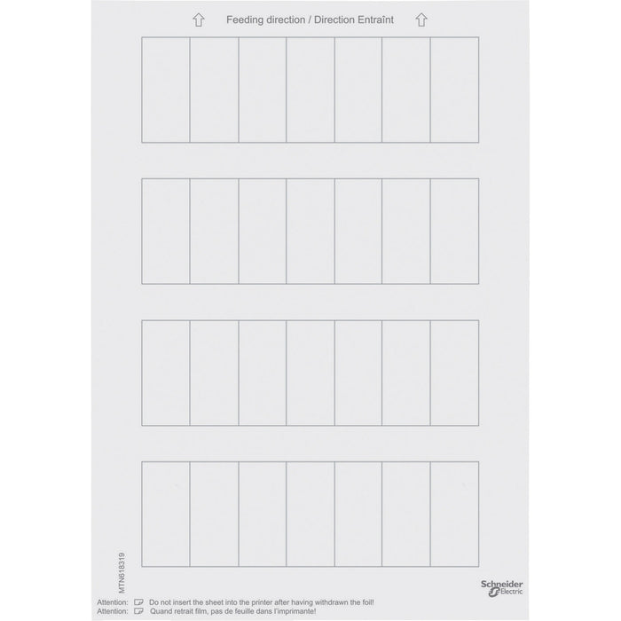 MTN618319 Labelling sheets for push-buttons, polar white, System M