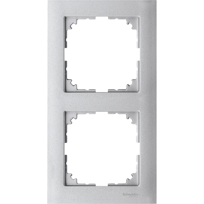 MTN4020-3660 Cover frame, Merten M-Pure, 2 gangs, aluminium