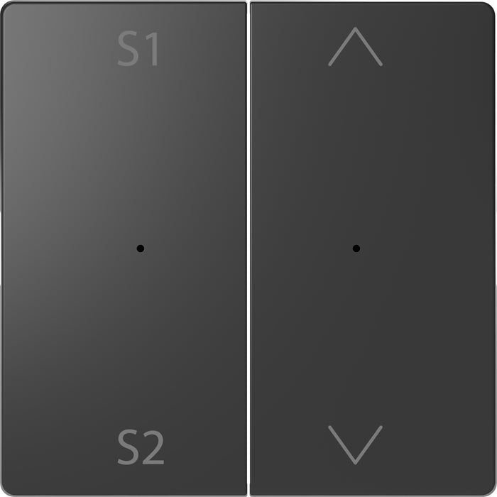 MTN5227-6034 Rocker, Merten System Design, for 2-gng pbutton module (Scene1/2, Up/Down), anthracite