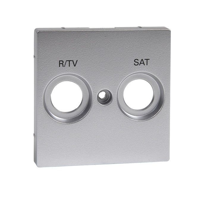 MTN299260 Cover plate, Merten System M, for R/TV+SAT socket, aluminium