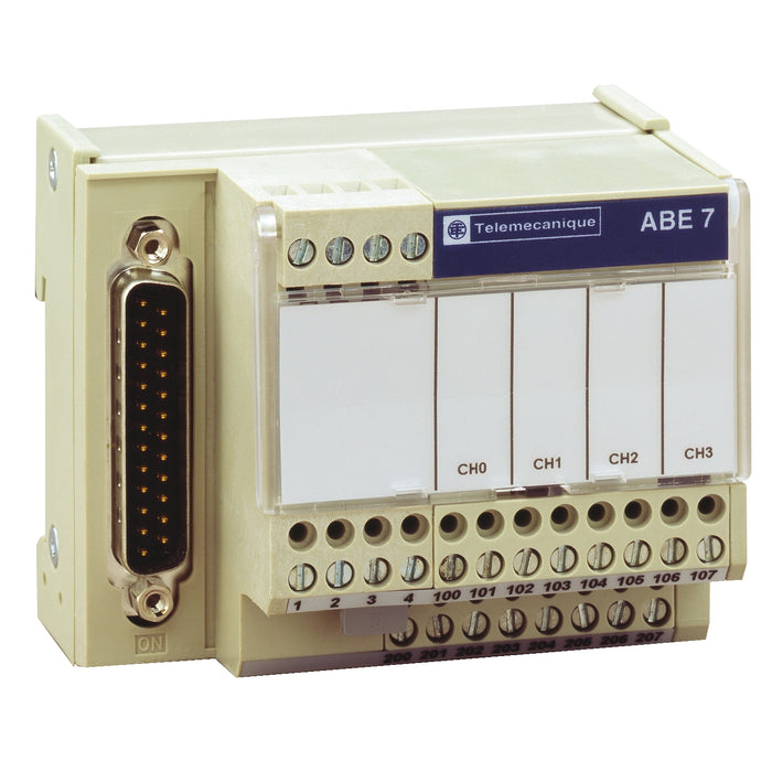 ABE7CPA410 connection sub-base ABE7 - for distribution of 4 analog channels protected