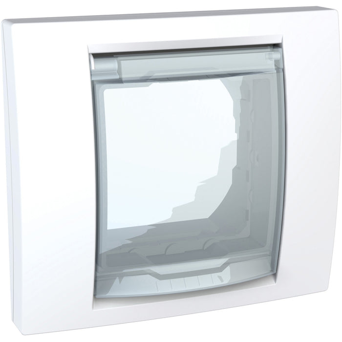 MGU61.002.18 Unica Plus - cover frame (fix. frame) - 1 gang - 2 m - white/white - IP44