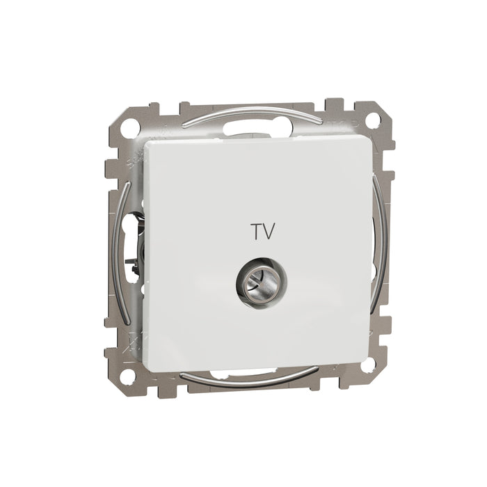 SDD111471 TV socket, Sedna Design & Elements, male IEC, terminal, 4dB, PRO, white