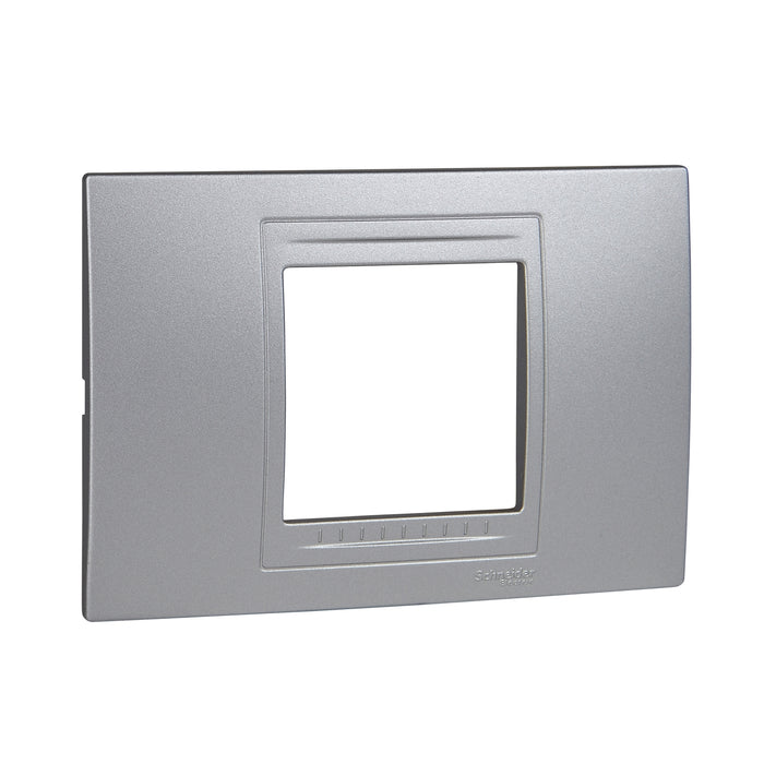 MGU4.102.60 Unica Allegro - cover frame - 2 modules - dull silver