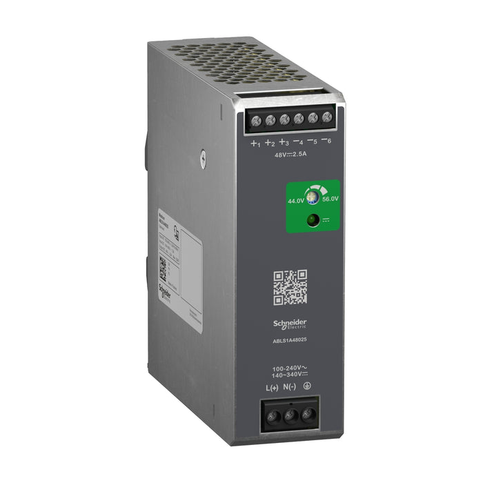 ABLS1A48025 Regulated Power Supply, 100-240V AC, 48V 2.5 A, single phase, Optimized