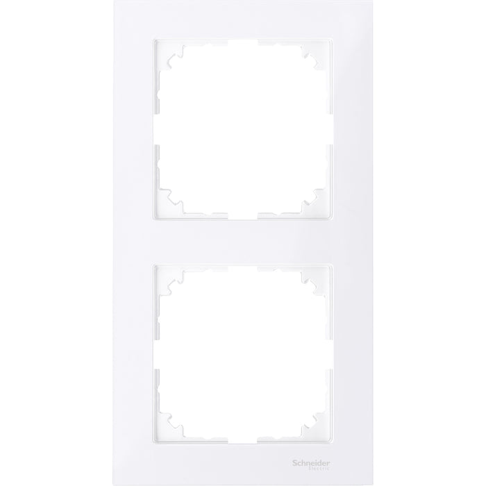 MTN4020-3625 Cover frame, Merten M-Pure, 2 gangs, active white