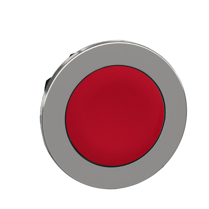 ZB4FA4 Harmony XB4, Flush mounted push button head, metal, red, Ø30, spring return, unmarked