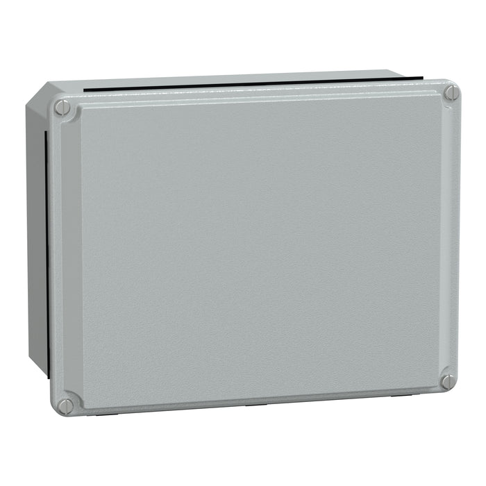 NSYDBN2015 Metal industrial box - low plain cover - H206xW156xD83 - IP55 - grey RAL 7035