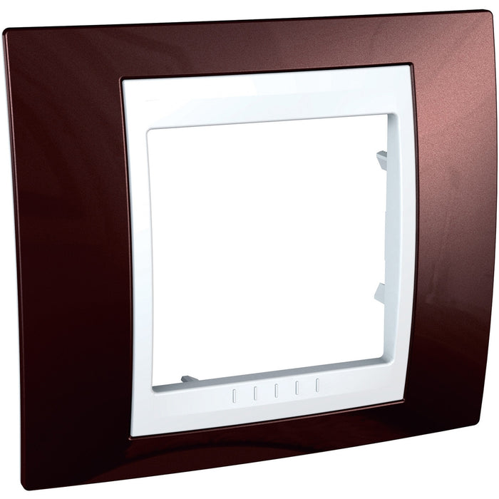 MGU6.002.851 Unica Plus - cover frame - 1 gang - terracotta/white